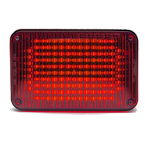 Whelen Engineering 600 Series Super-LED, red LED and red lens with flasher Part 60R00FRR