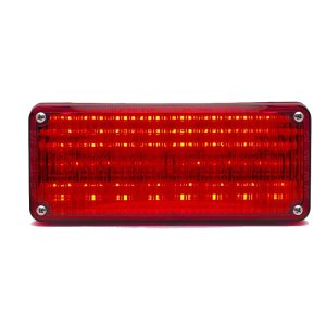 Whelen Engineering 700 Series Super-LED, red LED w/red lens with flasher. Part #70R02FRR