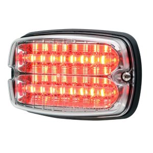 Whelen Engineering M6 Series, red LED w/ clear lens with flasher. Part #M6RC