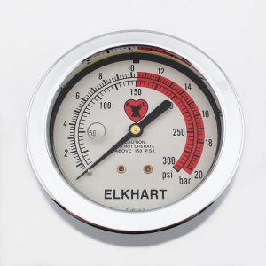 Elkhart Brass Mfg Co Inc, 3" 0-300PSI Liquid Filled Gauge. Part #33587000