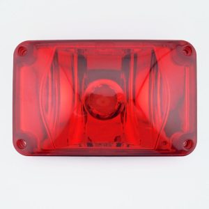 Weldon Technologies, Lens Assembly 4x6 Halogen Red for 4600 Series Warning Lamp. Part #0C90-0350-10