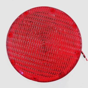 Weldon Technologies, Light 7" Red Stop Light Round w/Black Base Surface Mount. 12 volt. Part #1010-7100-10