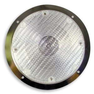 Weldon Technologies, Light Dome 8" Clear Stainless Steel - Dual Bulbs - Halogen & #906 - Recessed Mounting. Part #8046-0320-80
