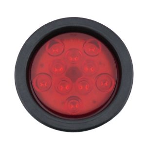 Weldon Technologies, Light 4" Round LED Red Stop/Tail w/Grommet. Part #9186-5525-10