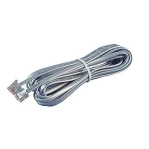 Whelen Engineering, 25' Diagnostics Cable, Telephone Type, 26 AWG 4 Connector Flat Silver Cord Wire, 150V 60. Part #02-0241485-25C