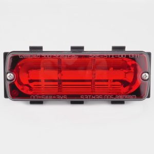 Whelen Engineering,  500 Series, SUB Assembly, Red Hard Coated Reflector/Lens. Horizontal Mount. Part #02-036B455-R0