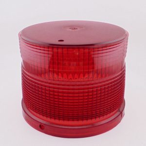 Whelen Engineering, Low Profile Red DMS Dome Round Base. SSNF800 Series, Sun/Snow/Fog/Strobe/Halogen Beacon. Part #68-2180452-50-U