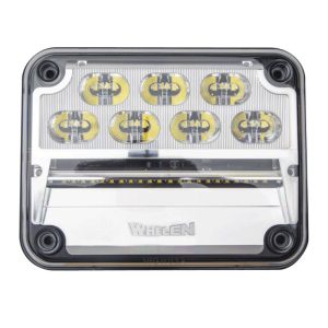 Whelen Engineering, 900 EZ Gradient Scene Light, White, Includes Chrome Flange, Includes Slow Ramp Up and Ramp to Low Power Features, 12VDC. Part #904SLC