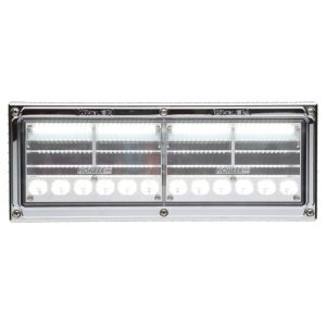 Whelen Engineering, Dual Panel Pioneer Plus Spot/Floodlight, Dual Lamp, Slim Surface Mount Housing in Chrome. Part #PCPSM2C