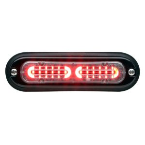 Whelen Engineering, Ion T-Series Featuring Linear Super-Led Red Light with Clear Lens. Surface Mount, Black Flange. Part #TLIR