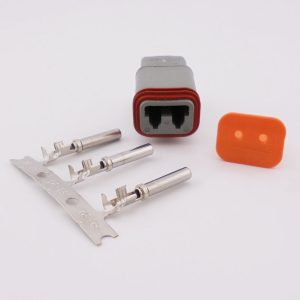 Whelen Engineering, Socket 2 Position Weatherproof Deutsch Connector Kit, Includes Connector, Pins, and Lock. Part #W446D