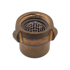 Akron Brass, 1.5" NPT X 1.5" NST Brass Fitting, Suction Lug with Strainer. Part #3380007