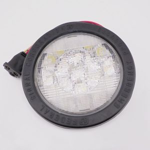 Federal Signal, 4" Round Back-Up LED Clear Light Kit, with Rubber Grommet Mount. Part #607124-05