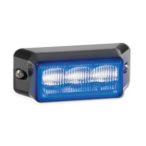 Federal Signal, 3-LED High-Output Light Head, Blue LEDs, Clear Lens with Bezel. Part #IPX300-3
