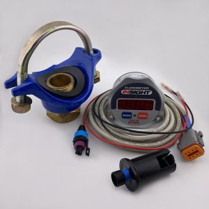 Fire Research, Insight Digital FlowMeter Kit, for Fire Apparatus, 3" Pipe Saddle Clamp Mount and Display Flow Rates in GPM. Part #DFA400-030-SC1