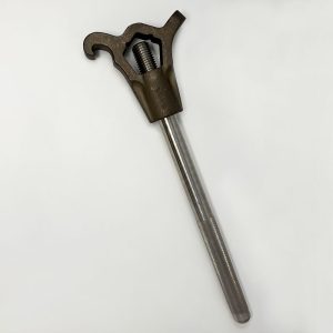 Elkhart Brass, (Model S-454) Adjustable Hydrant Wrench, multi-functional head handles both hydrant nuts & hose couplings. SS Handle. Part #01507001