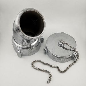 Elkhart Brass, 105 Apparatus Elbow is a Heavy-Duty, 45-Degree Cast Brass Fitting designed to relieve Stress on Suction or Discharge Hoses. Part 105-3-U